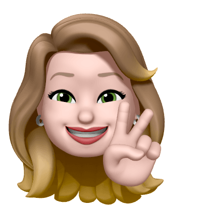Bella Memoji with peace sign